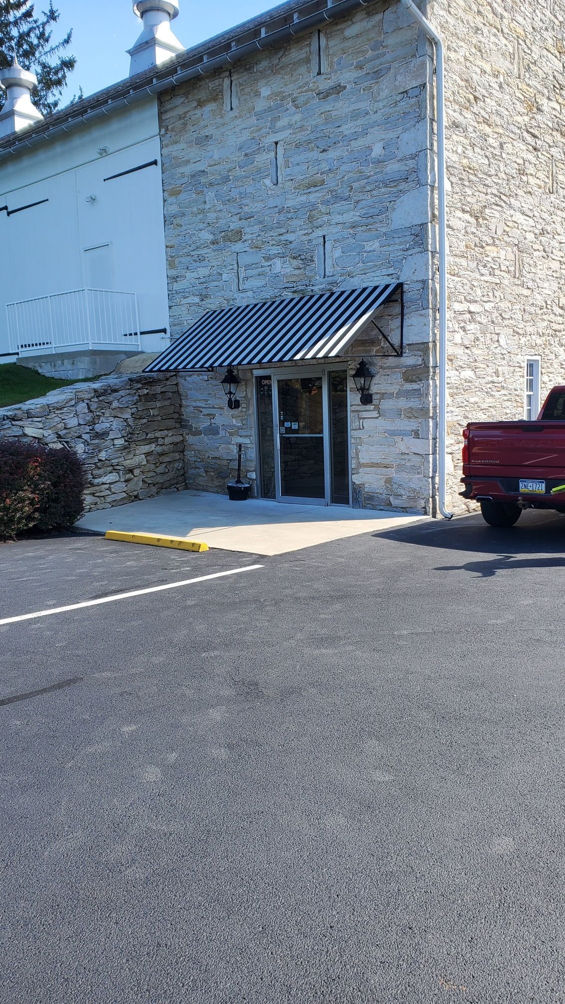 stripes commercial awning