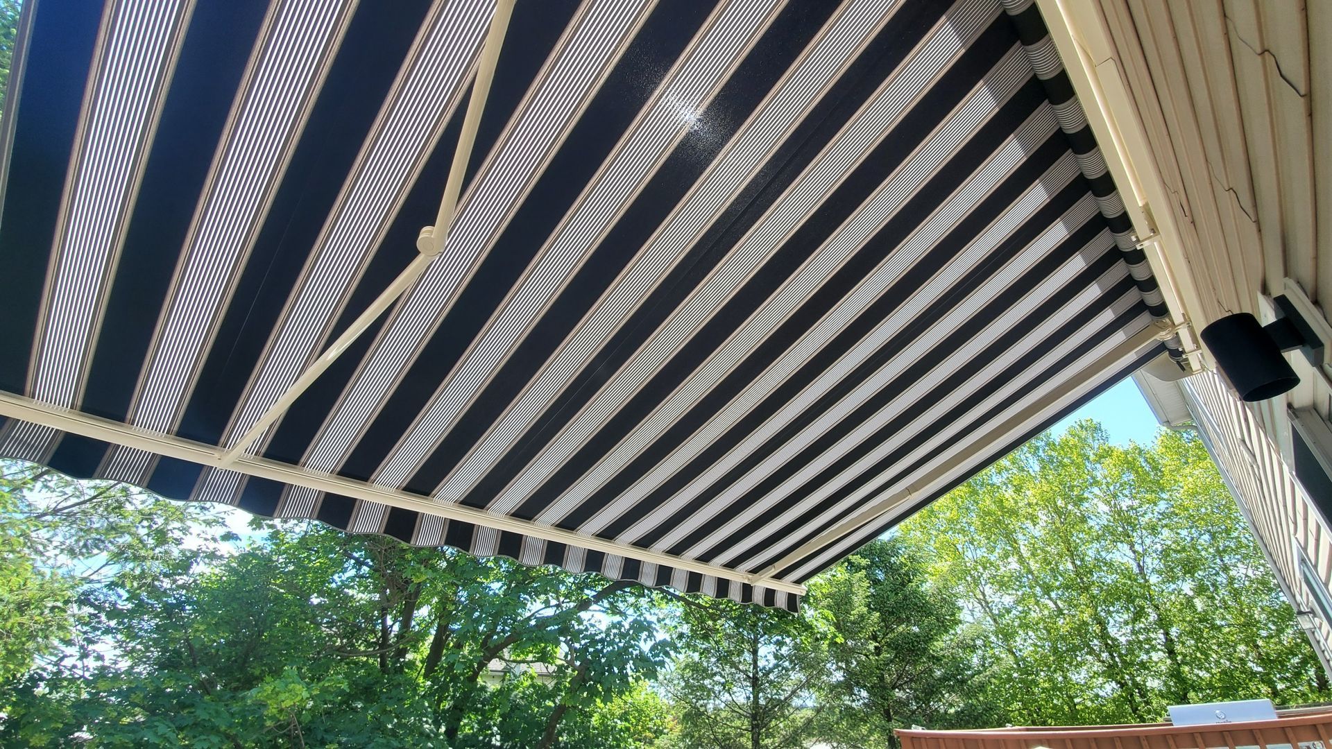 retractable awning inside view