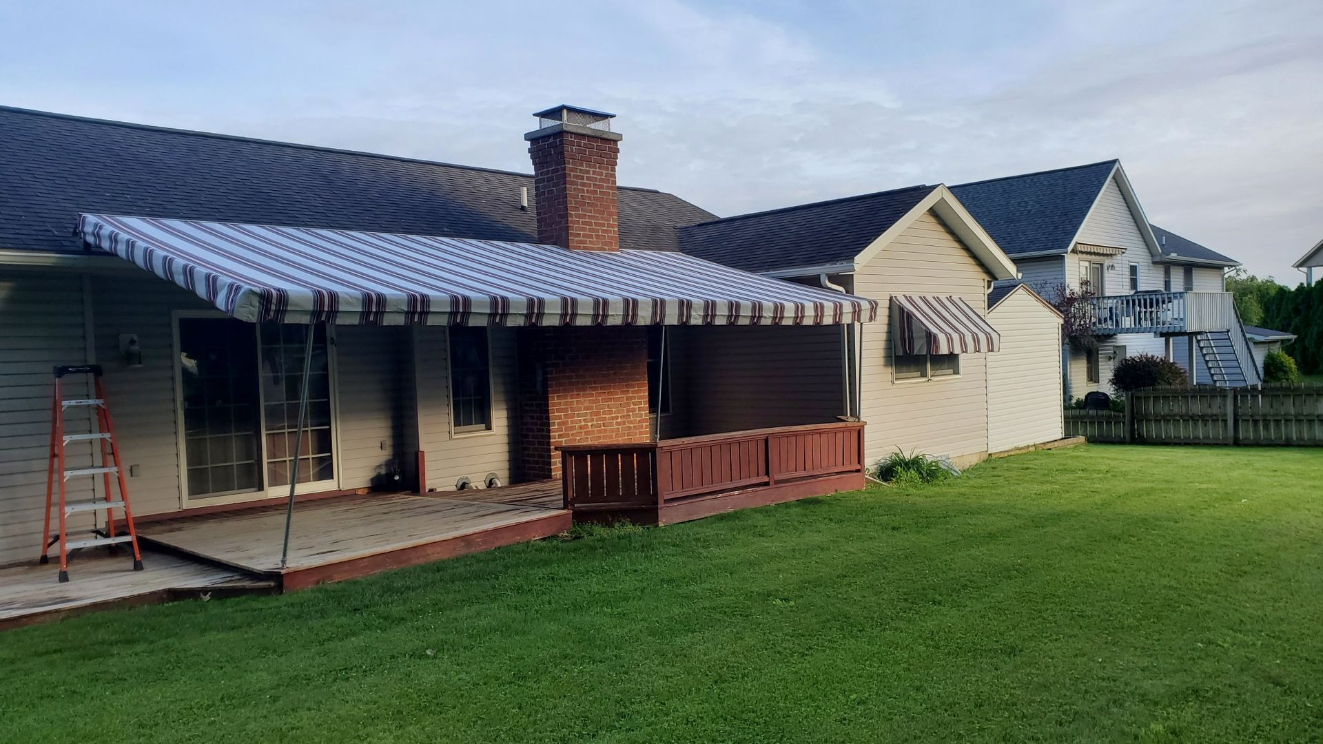 stripes stationary patio cover