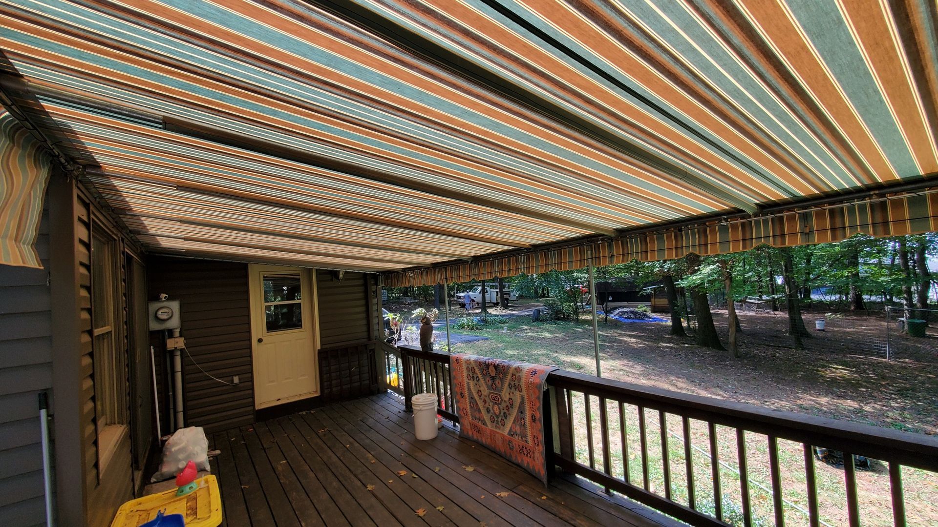stripes stationary patio cover