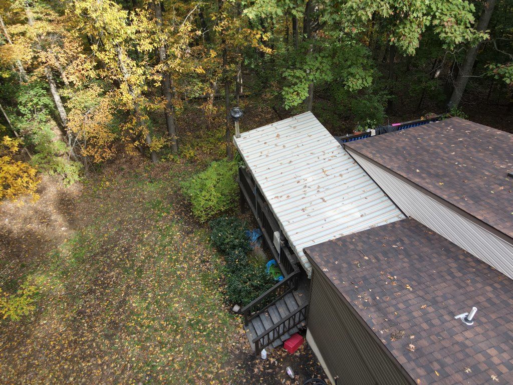 stripes stationary patio cover top view