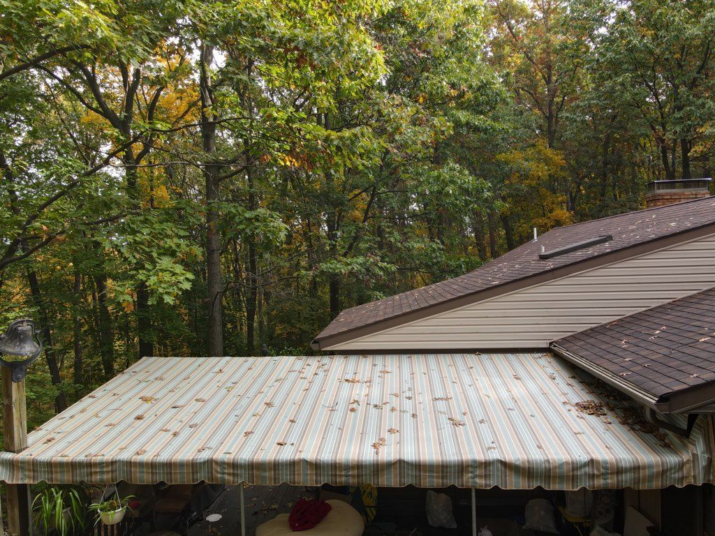 stationary patio cover top view