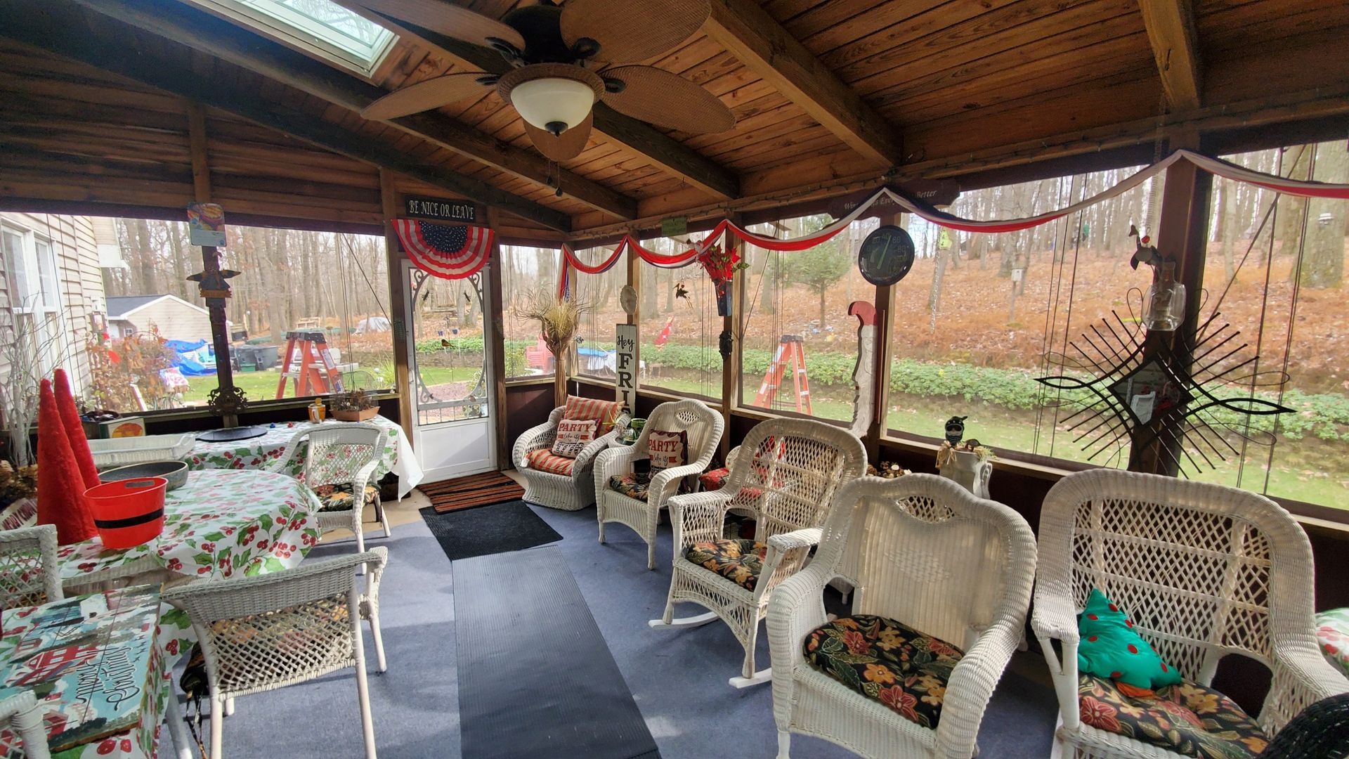 christmas porch roll up enclosure