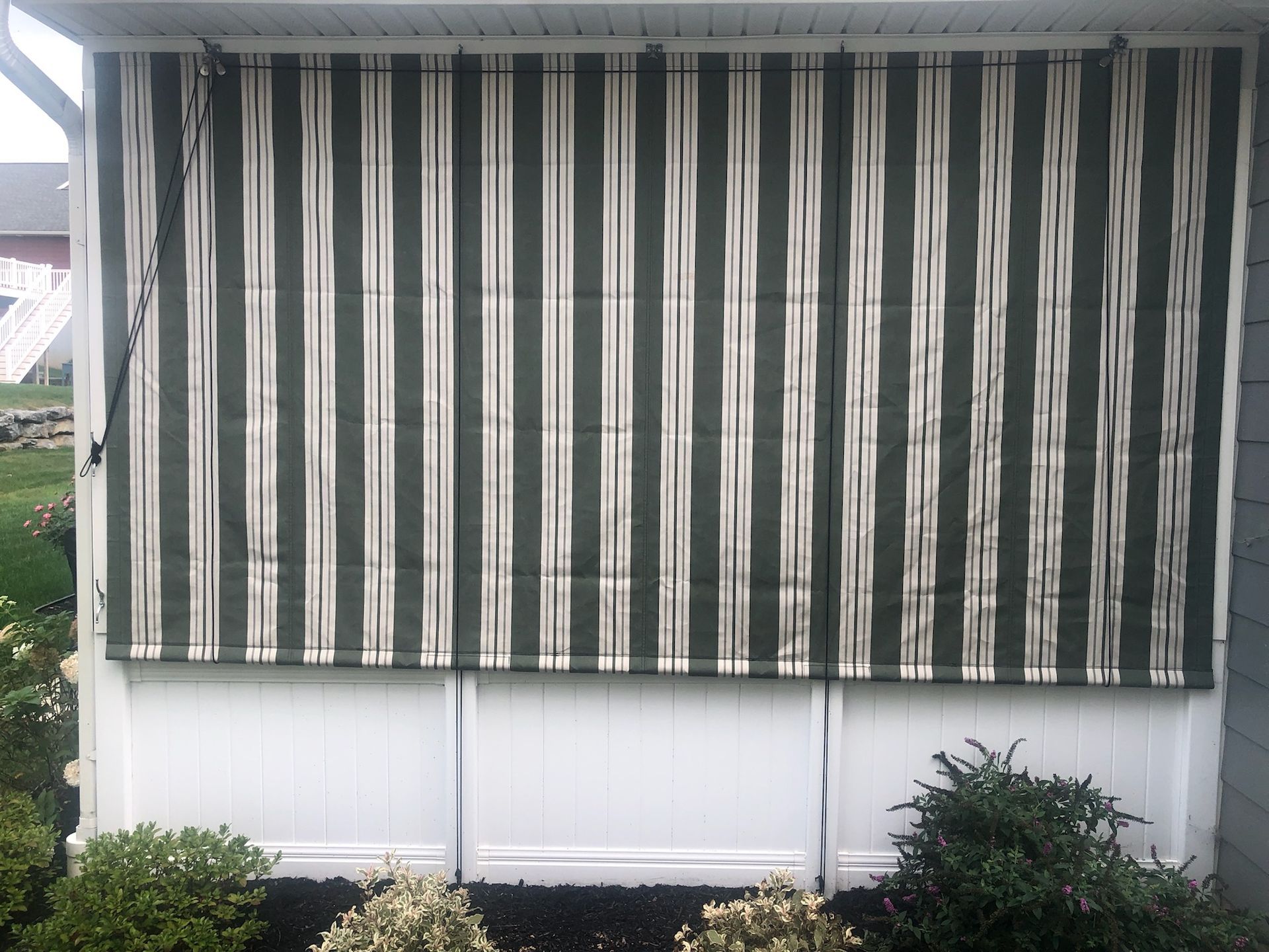 dark green roll up enclosure