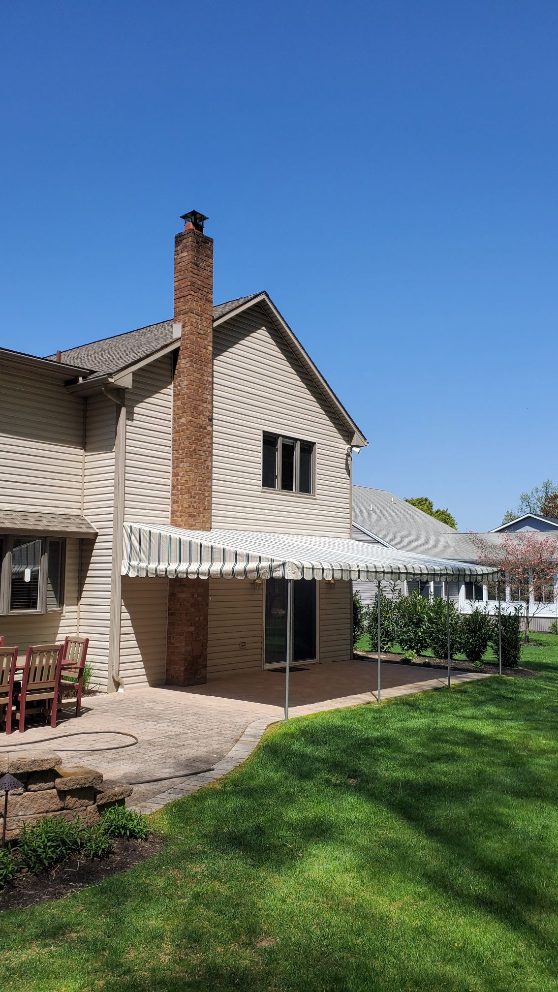 stationary patio cover side of the house