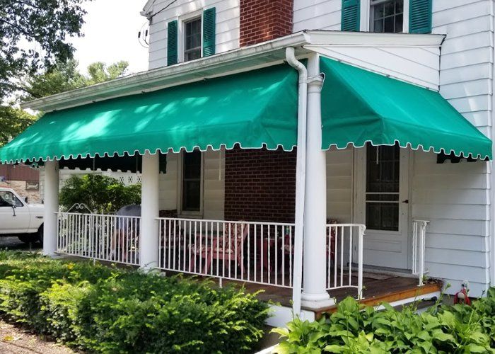 green residential awning
