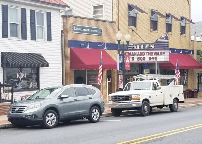 red commercial awning edward jones