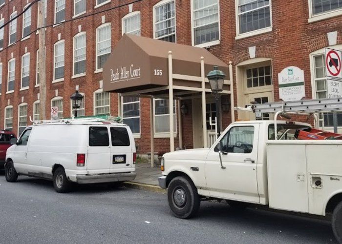 brown commercial awnings