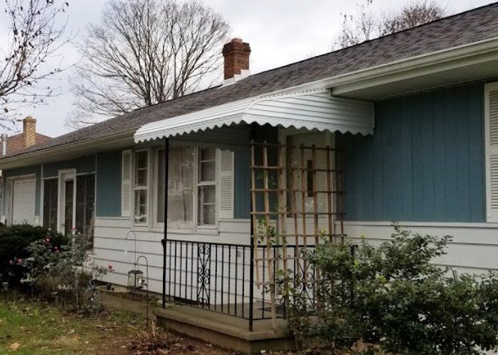 residential awning white