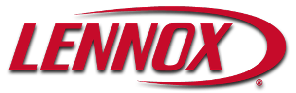 The Lennox logo. Red text “LENNOX” with a red swoosh over it.
