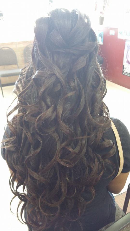 Woman curly hairstyle