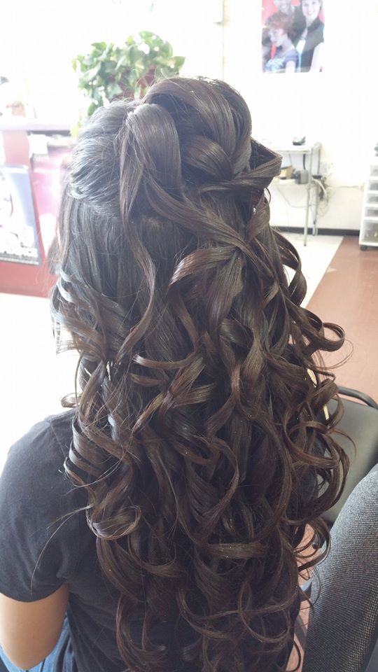 Woman curly hairstyle