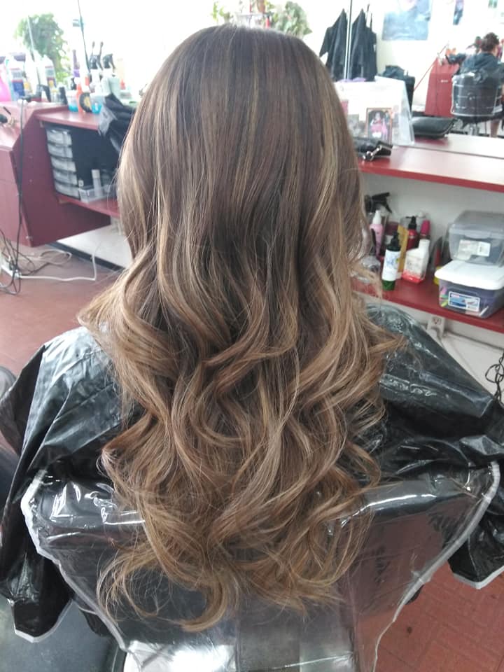 Woman curly hairstyle