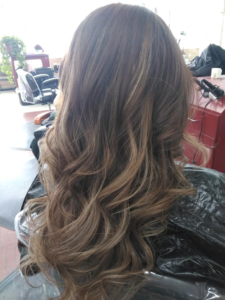 Woman curly hairstyle