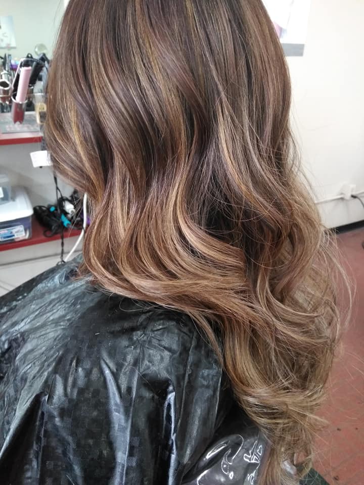 Woman curly hairstyle