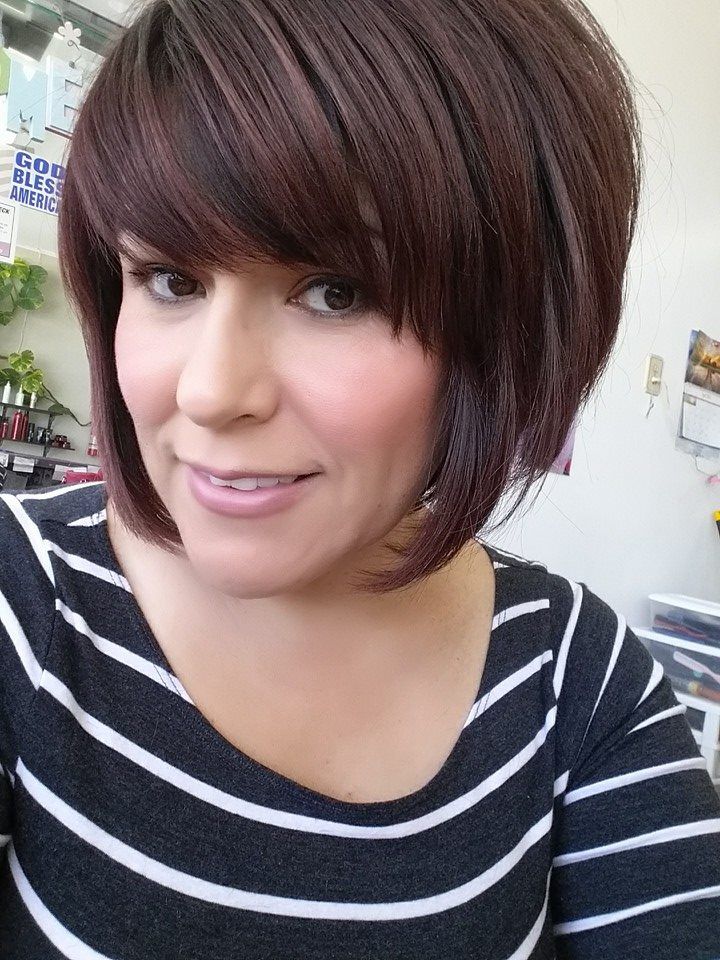 Woman with short haircut