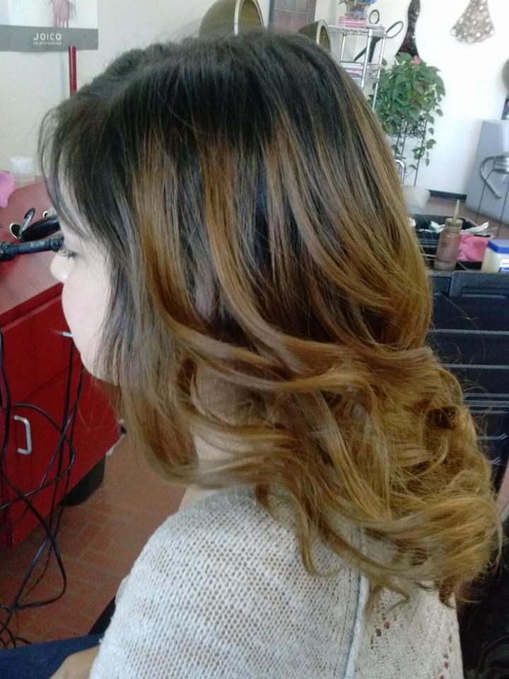 Woman curly hairstyle