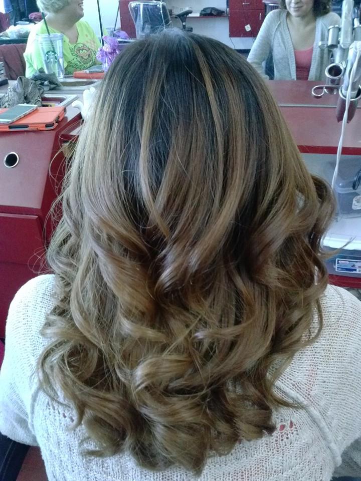 Woman curly hairstyle