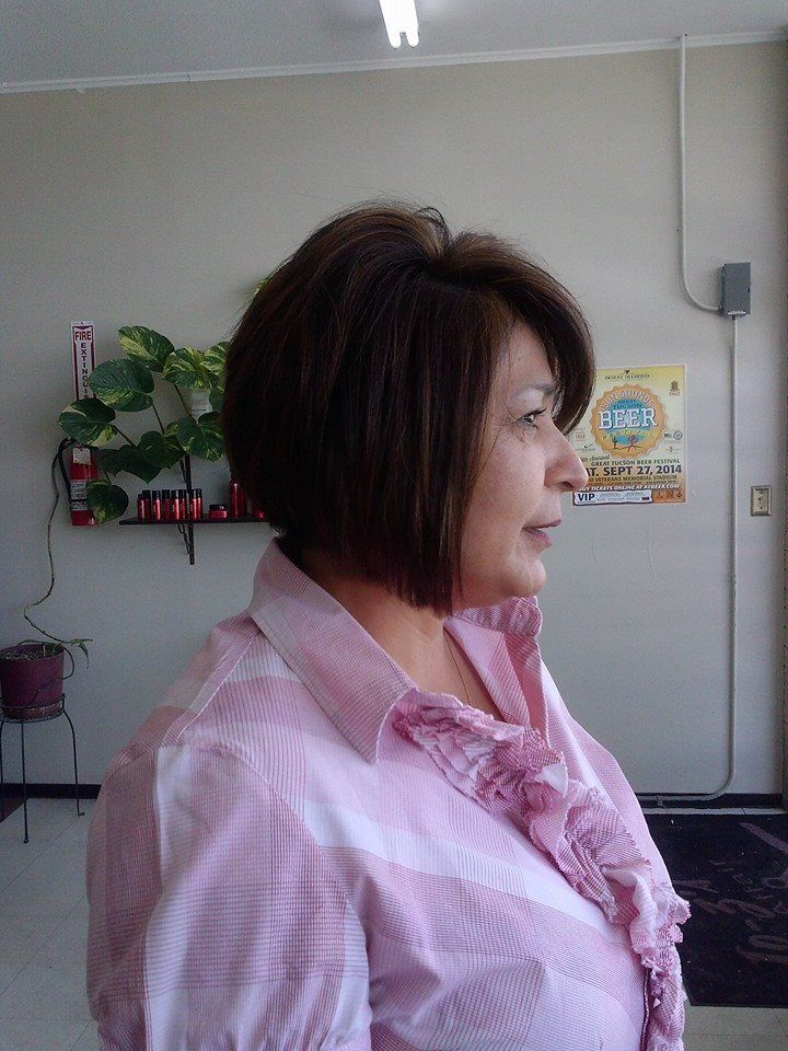 Woman short haircut