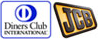 Diners club and JCB logos