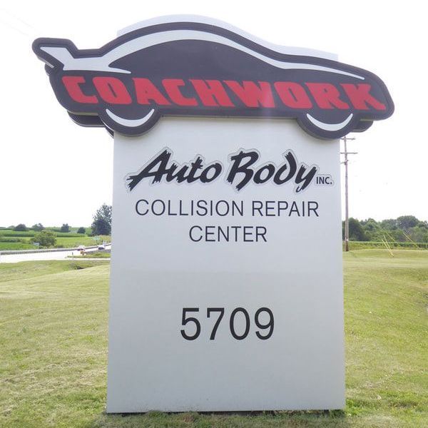 Sign for Coachwork Auto Body, INC.