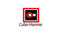 Cutler-Hammer logo: red square, black interior, white stylized hammer within a red “C.” Text: Cutler-Hammer.