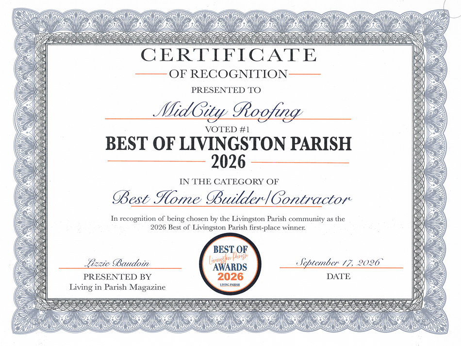 Best of Livingston Certificate