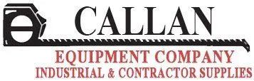 Logo for Callan Equipment Company, with a tape measure graphic and text.
