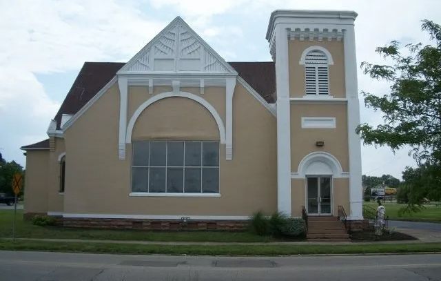 A church with a tower on top of it