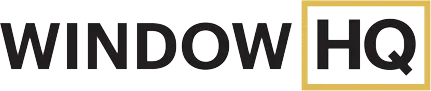"WINDOW HQ" in black text, with "HQ" in a yellow outlined box.