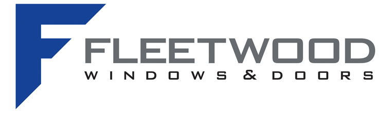 Logo of Fleetwood Windows & Doors; blue F symbol with grey text.