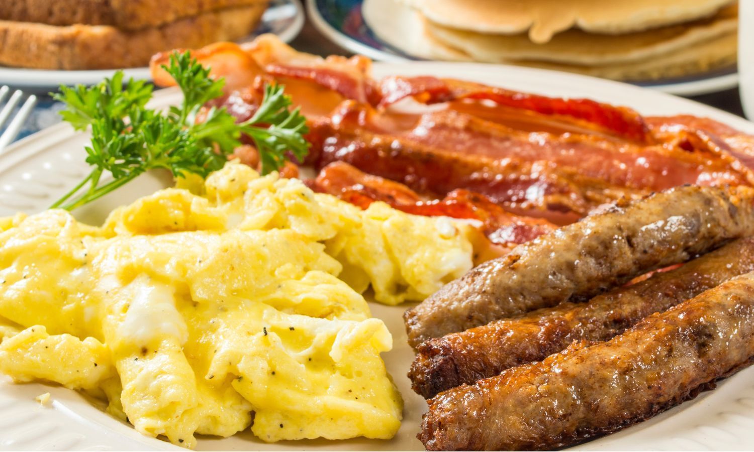 Scrambled Eggs, Bacon & Sausage Carolyn's Personalized Catering Breakfast Catering Buffet in Toledo, Ohio
