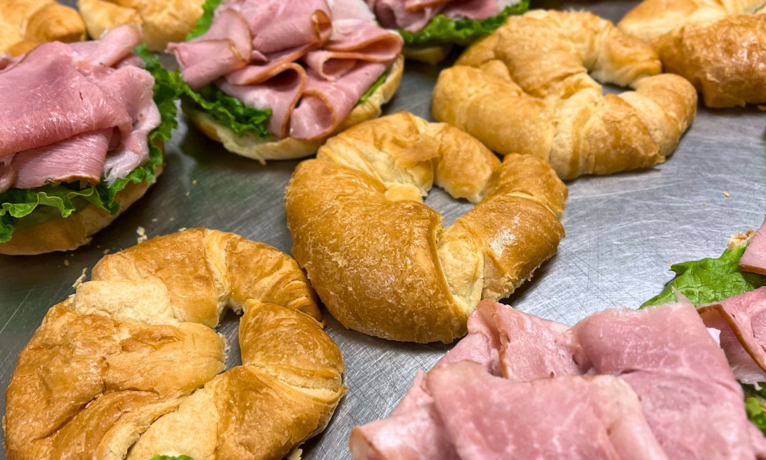Ham Croissant Sandwiches Carolyn's Personalized Catering Luncheon Ham Croissant Sandwiches Catering Buffet in Toledo, Ohio