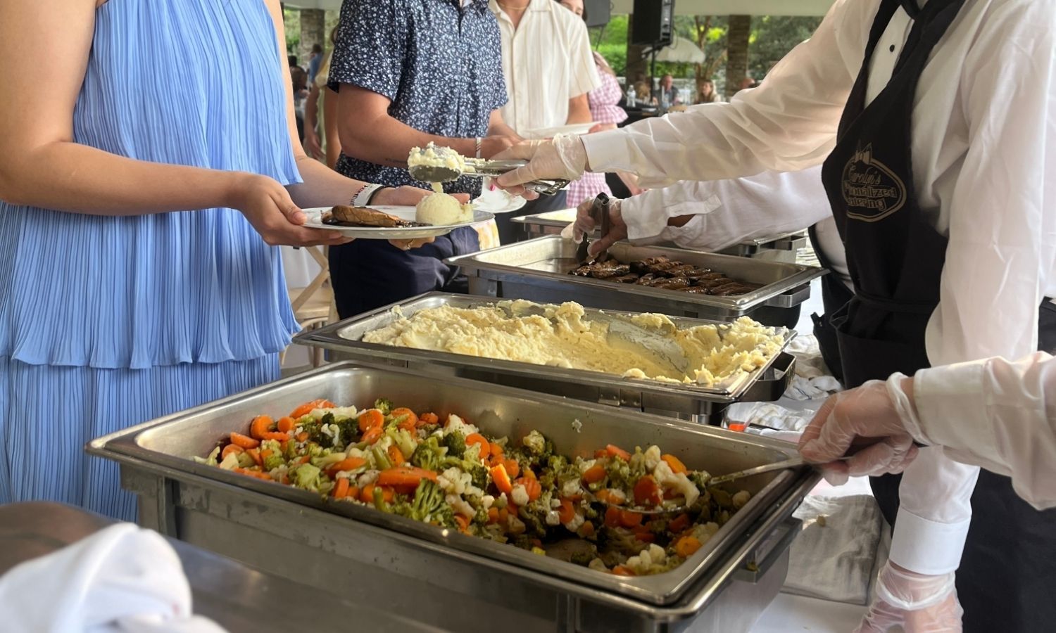 California Blend Vegetables and Mashed Potatoes Carolyn's Personalized Catering Wedding Catering Buffet in Toledo, Ohio