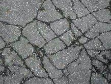 spider crack in asphalt