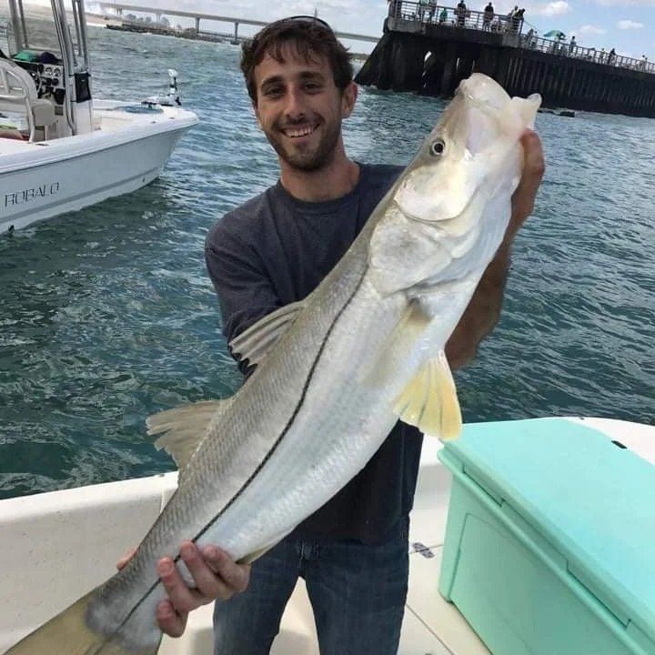 man standing holding big fish