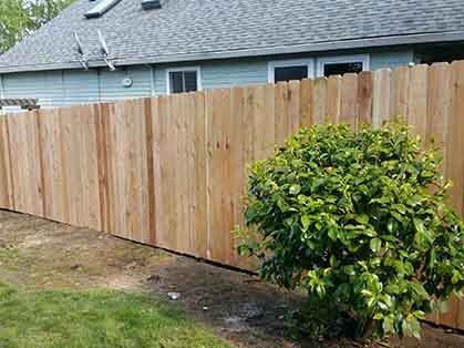 Solid wood fence