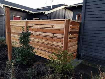Residential wood fence