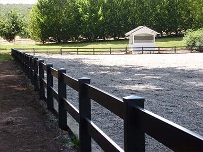 Black vinyl fence