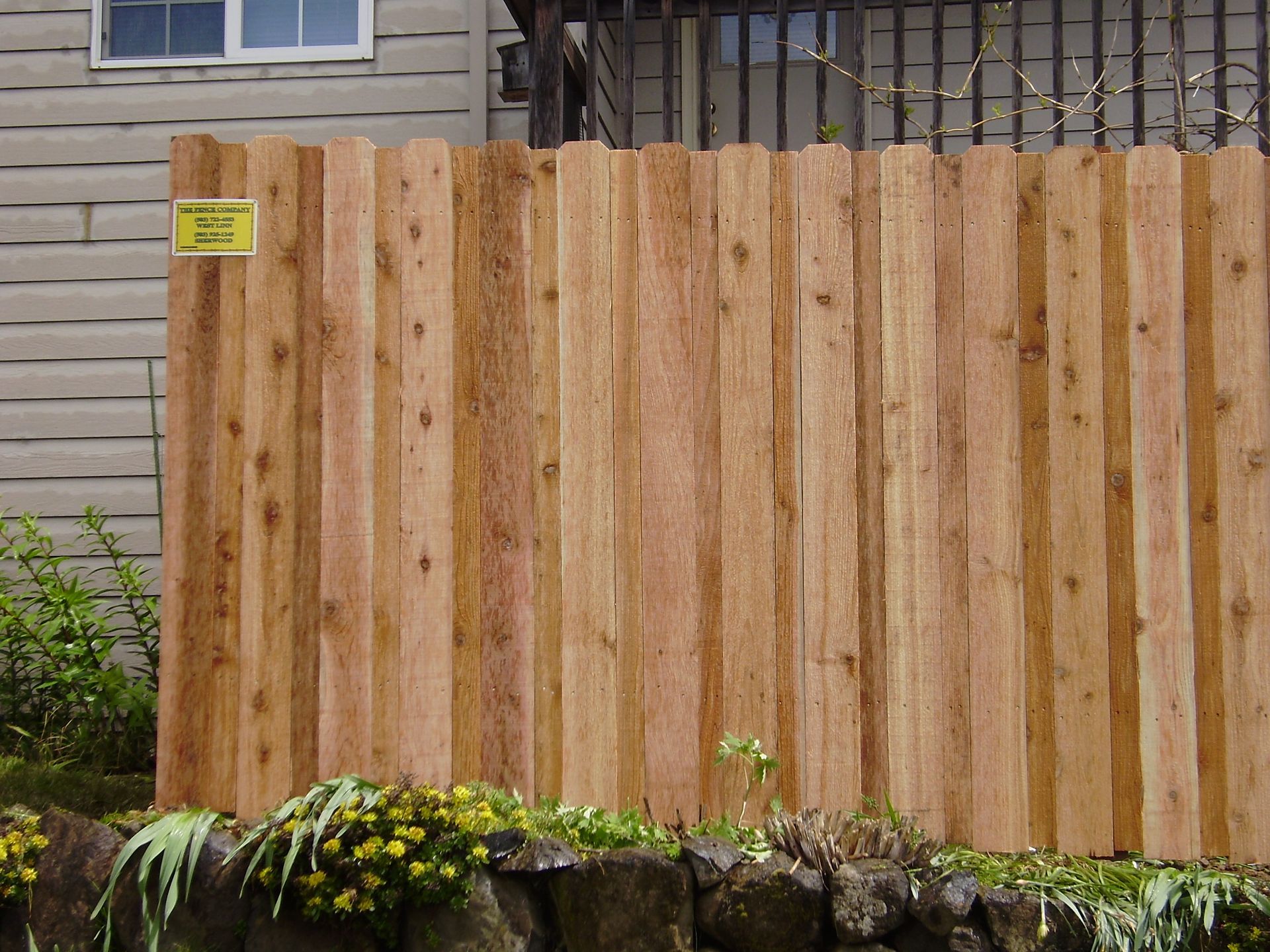 Wood fence