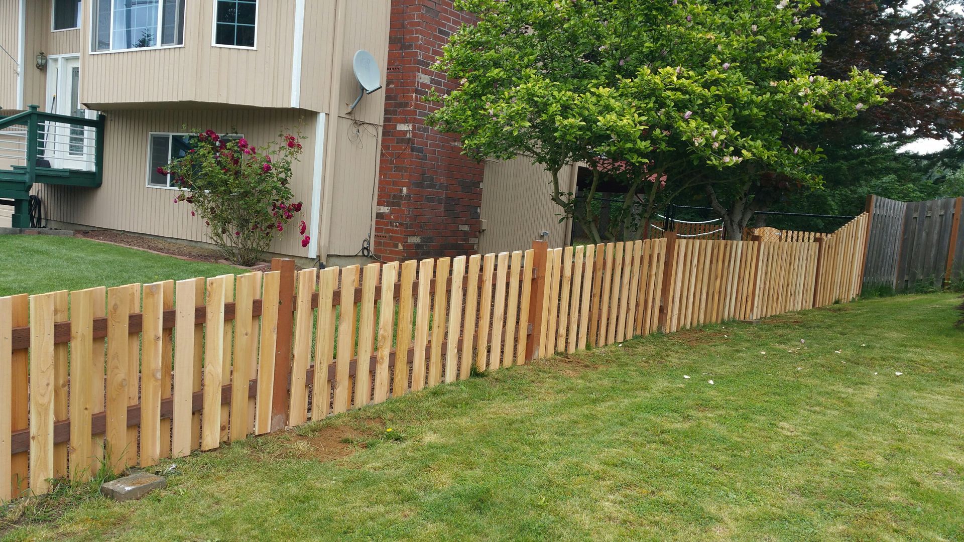 Residential wood fence