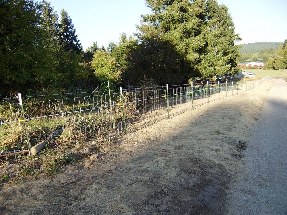 A road with a fence along the side of it