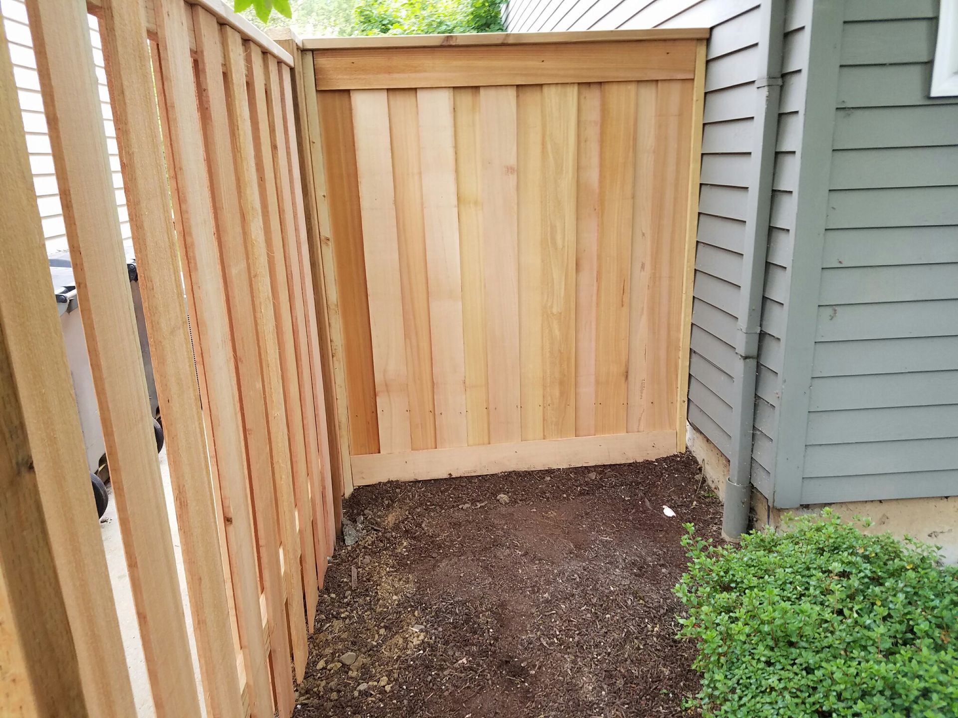 Residential wood fencing