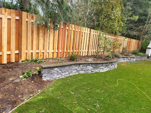 Wood fence installation