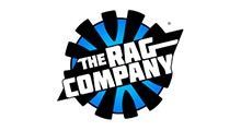 The Rag Company logo: Black and white angled text over a blue and black gear-like shape.