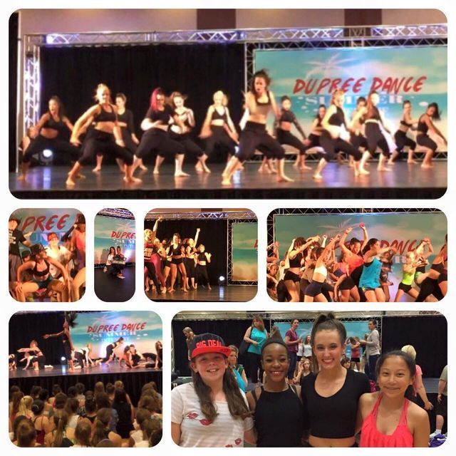 A collage of photos shows a dupree dance performance