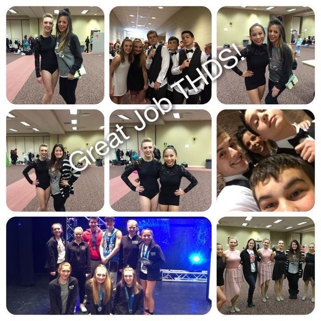 A collage of photos with the words great job thds