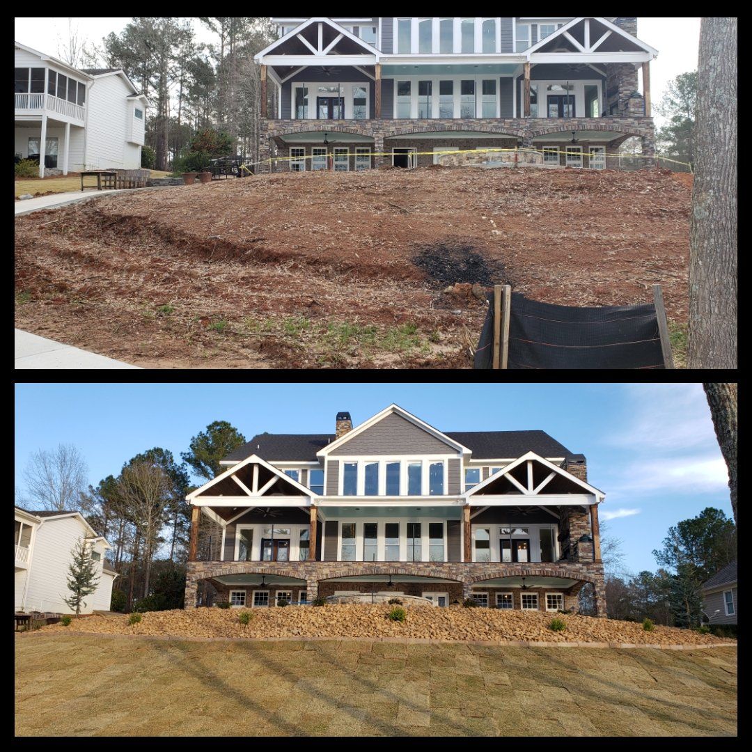 Before and after landscape