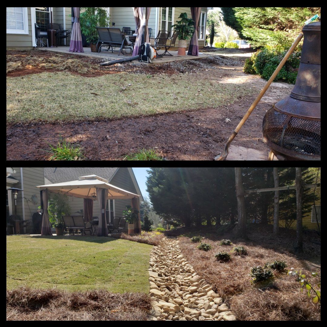 Before and after landscape