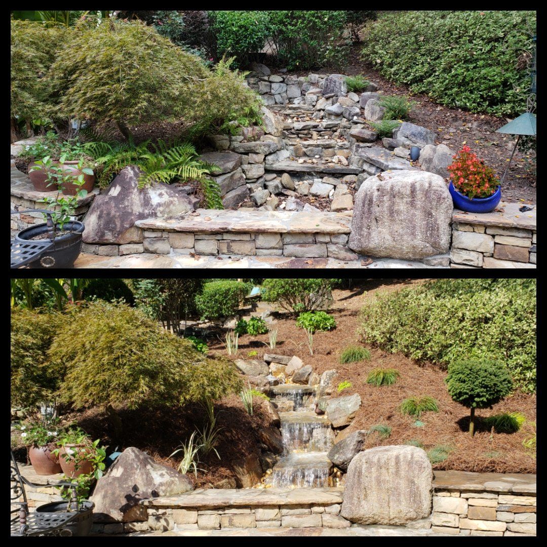 Before and after landscape